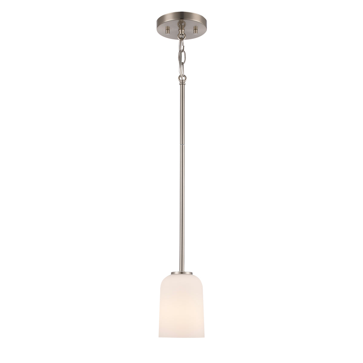 Trans Globe Lighting 72030 BN Capri 1 Light Brushed Nickel Mini Pendant Light