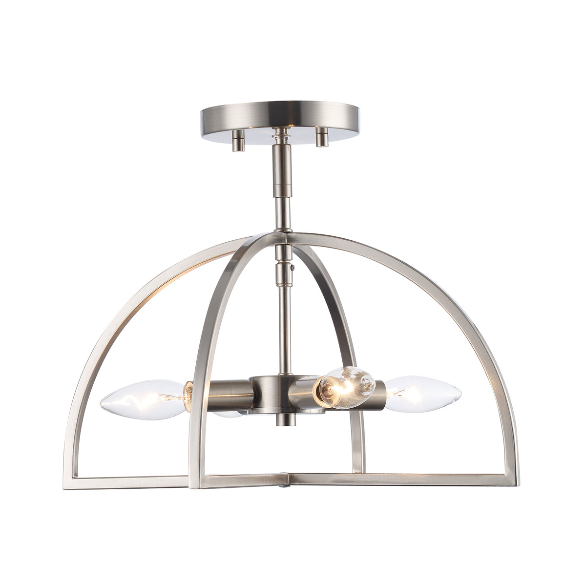 Trans Globe Lighting 72036-4 BN Adelia 4 light semi-flush mount in brushed nickel