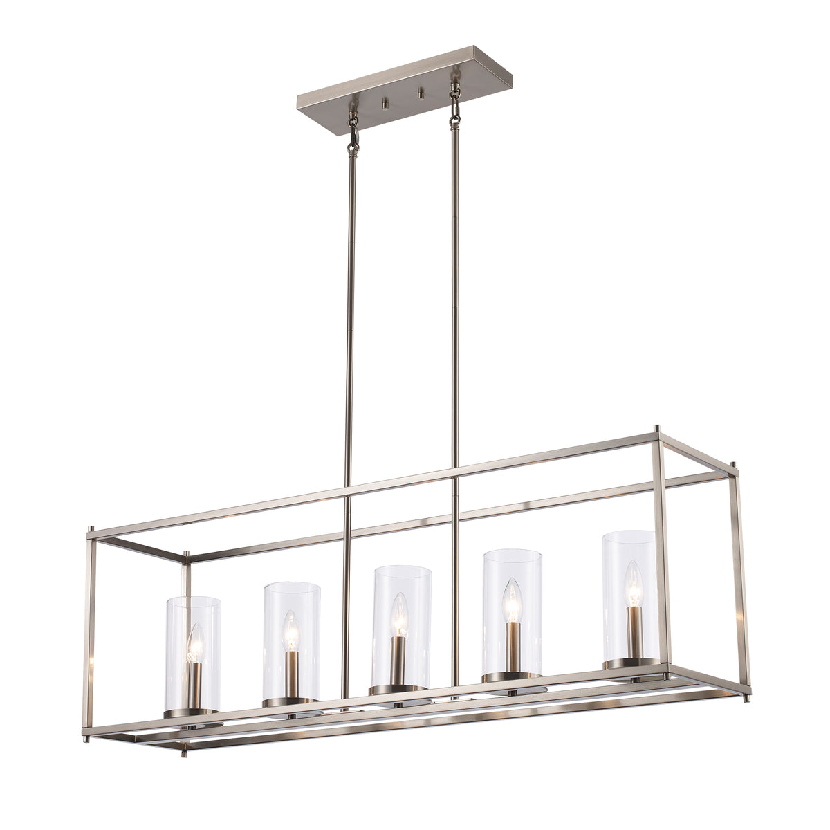 Trans Globe Lighting Carter 4 light brushed nickel pendant ceiling light