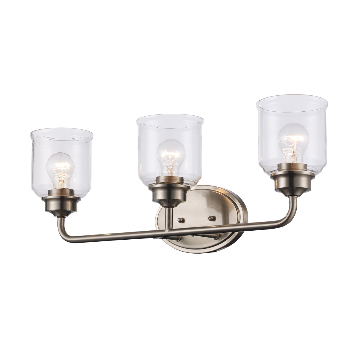 Trans Globe Lighting 72053 BN Zoe 3 Light Brushed Nickel Bath Vanity Wall Light