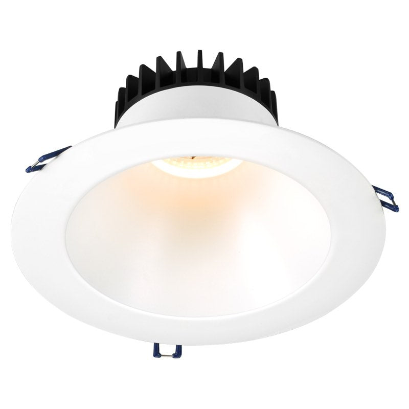Lotus LED Lights LD8R-40K-WR-WT 8" Deep Regressed LED Downlight - 18W - White Reflector - White Trim - 4000K - 1,650 Lumens - 120V