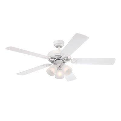 Westinghouse Lighting 7236400 Vintage 52 inch white ceiling fan with light