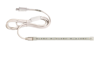 Nora Lighting NUTP13-W39-12-927/CPSP Custom Cut 39-ft 120V Continuous LED Tape Light, Lumens 330lm / Wattage 3.6W per foot, Color Temperature 2700K, w/ Mounting Clips and 8' Cord & Plug w/ Surge Protector