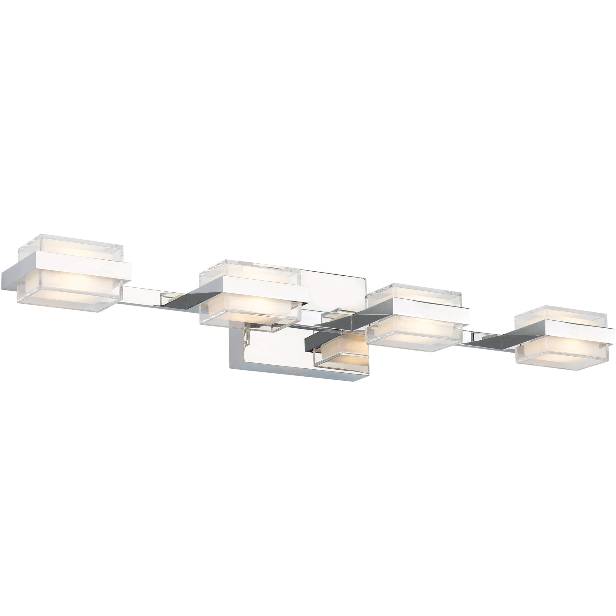 Visual Comfort Architectural 700BCKMD4C-LED930-277 Modern Collection Kamden Bathroom Vanity Light, 04-Light, Voltage 277V, Color Temperature 3000K, 90 CRI, Lumens 3550Lm, Chrome Finish