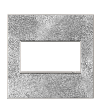 Legrand AWM2GSP4 Adorne 2-Gang Screwless Wall Plate, Spiraled Stainless Finish