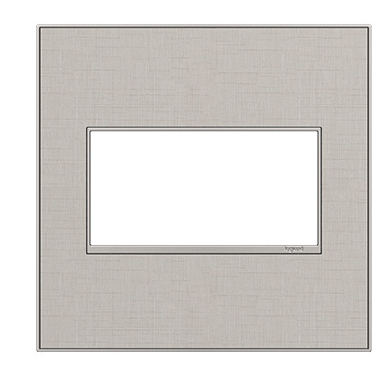 Legrand AWM2GTL4 Adorne 2-Gang Screwless Wall Plate, True Linen Finish