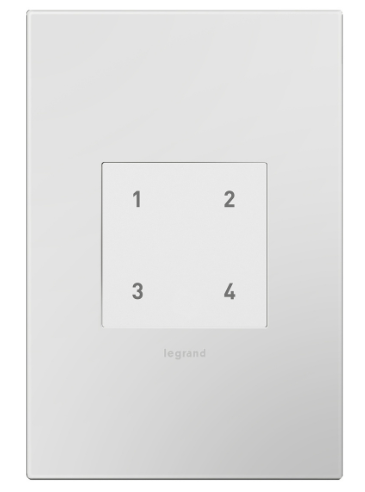 Legrand WNACB40W1 Adorne Wireless Smart Scene Switch with Netatmo, White Finish