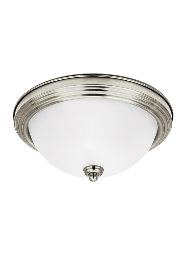 Generation Lighting Geary 1 light brushed nickel flush mount ceiling light