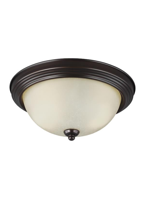 Generation Lighting Geary 2 light bronze flush mount ceiling light