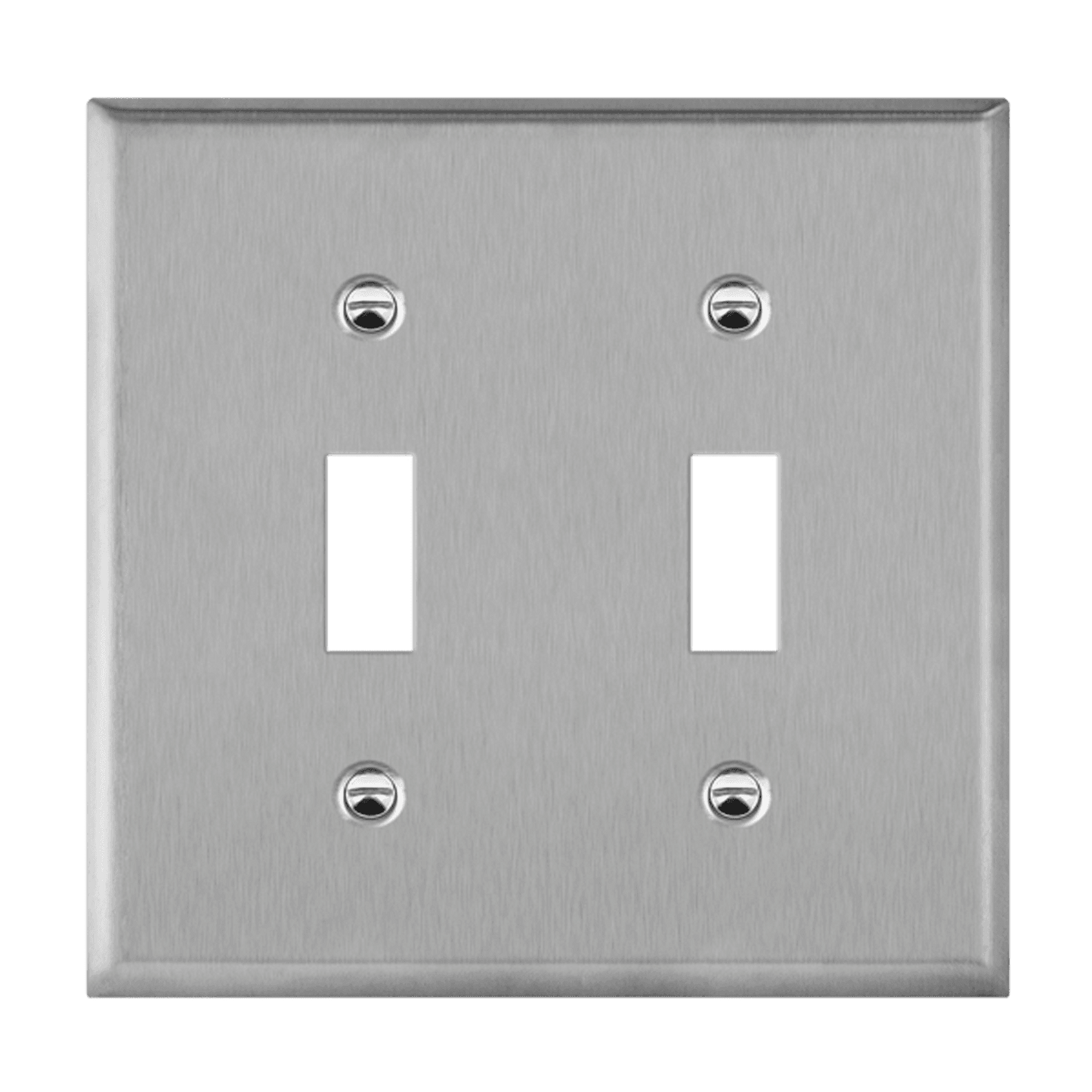 Enerlites 7712M 2-Gang Mid-Size Wall Plate, Toggle, Stainless Steel