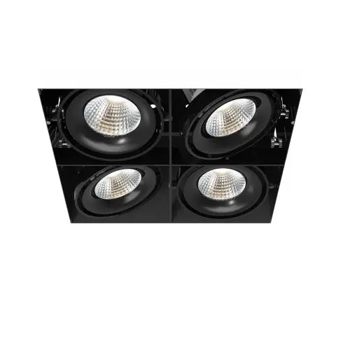 Eurofase Lighting TE224BLED-40-4-01 12-in LED Recessed Downlight, Quad, Wide, Wattage 104W, Voltage 120V, Lumens 1000 lm, Color Temperature 4000K, Black