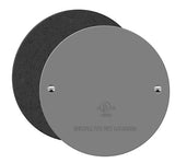 Enerlites 7740-WP 4” Diameter Round Weatherproof Cover, Blank Metal Wall Plate for Outdoor Use, Corrosion Resistant, Grey Finish