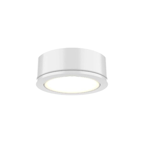 DALS Lighting 6001-CC-WH PowerLED Puck Light, Watt 4W, Multi-Color Temperature Lumens 235Lm, Voltage 120V, White