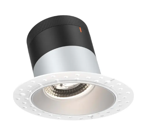 Dals Lighting RC04-CC-60-SLAZ-TL 4" LED Sloped Recessed Downlight, Selectable Wattage 16W, 20W, 24W, Multi-Color Temperature, 2,200 Lumens, 60° Beam Angle, Voltage 120-347V, Alzak Reflector / Trimless
