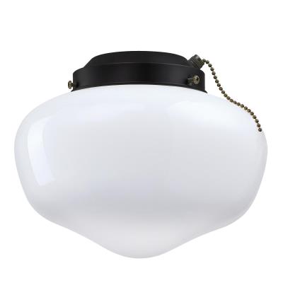 Westinghouse Lighting 7785400 matte black schoolhouse ceiling fan light kit