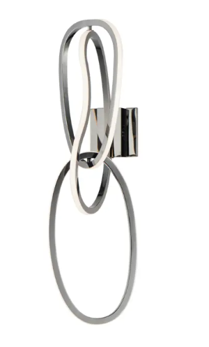 ET2 Contemporary Lighting E24613-BC Unity 3-Light LED Wall Sconce, Color Temperature 3000K, Voltage 120-277V, Black Chrome Finish