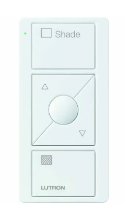 Lutron PJ2-3BRL-GWH-S02 Original 3-Button Pico Smart Remote with Raise/Lower and Preset, Shade Icons and Text ("Shade"). White