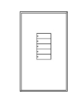 Lutron LFGR-W5BTN-CWH Architectural Non-Insert Style seeTouch Glass 5 Button Wallplate, Clear Glass with White Paint