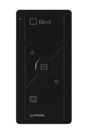 Lutron PJ2-3BRL-GBL-S09 Original 3-Button Pico Smart Remote with Raise/Lower and Preset, Shade Icons/Text ("Blind") for Horizontal Sheers, Black