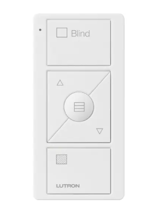 Lutron PJ2-3BRL-GWH-S09 Original 3-Button Pico Smart Remote with Raise/Lower and Preset, Shade Icons/Text ("Blind") for Horizontal Sheers, White