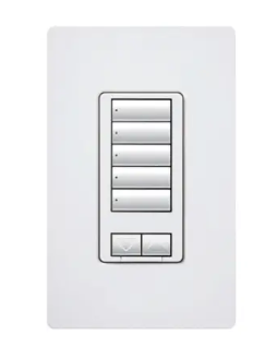 Lutron RRD-HN5BRL-BL RadioRA 2 seeTouch CL Hybrid Keypad, 5 Button w/ Raise-Lower, Black