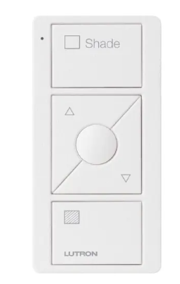 Lutron PJ2-3BRL-TSW-S02 Original 3-Button Pico Smart Remote with Raise/Lower and Preset, Shade Icons and Text ("Shade"), Snow Finish