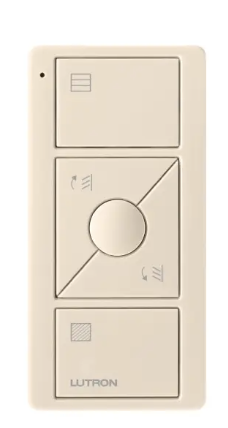 Lutron PJ2-3BRL-GLA-S10 Original 3-Button Pico Smart Remote with Raise/Lower and Preset, Tilt Blind Icons, Light Almond