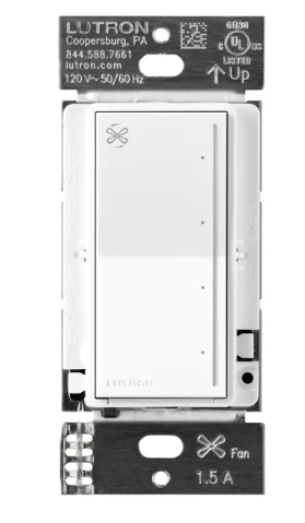 Lutron RRST-ANF-BW RadioRA 3 Sunnata Fan Control, Brilliant White