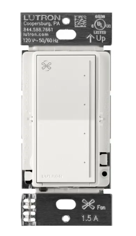 Lutron RRST-ANF-RW RadioRA 3 Sunnata Fan Control, Architectural White Finish
