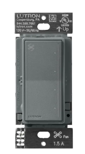 Lutron RRST-ANF-SL RadioRA 3 Sunnata Fan Control, Slate Finish