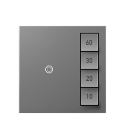 Legrand ASTM2M2 Adorne Timer Switch, Manual On/Timed Off with Microban, Magnesium Finish