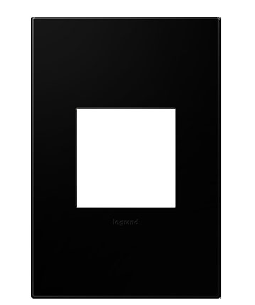 Legrand AWP1G2NK4 Adorne 1-Gang Screwless Wall Plate, Black Ink Finish