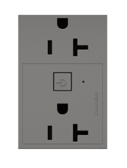 Legrand WNAR203M1 Adorne with Netatmo 20 Ampere Tamper Resistant Smart Electrical Outlet, Magnesium Finish