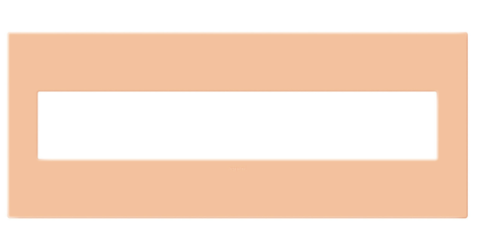 Legrand AWP6GPY Adorne Six-Gang Screwless Wall Plate with Microban, Peachy Finish