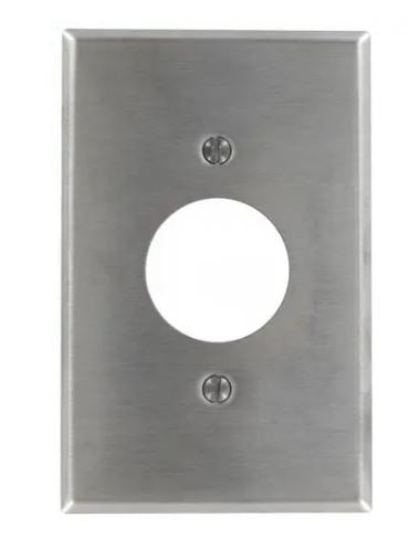Enerlites 7861 One-Gang TL Single Receptacle Metal Wall Plate, Stainless Steel Finish