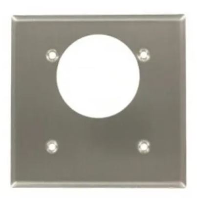 Enerlites 7892 Two-Gang Power Outlet Receptacle Wall Plate, Silver Finish