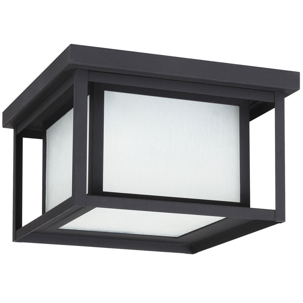 Generation Lighting 79039-12 Hunnington textured black flush mount ceiling light