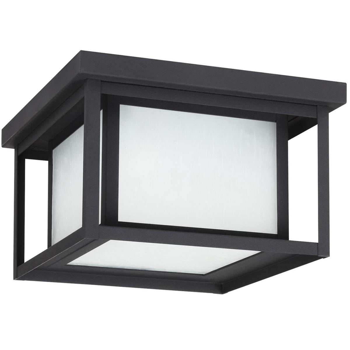 Generation Lighting Hunnington 2 light 10 inch textured black flush mount ceiling light