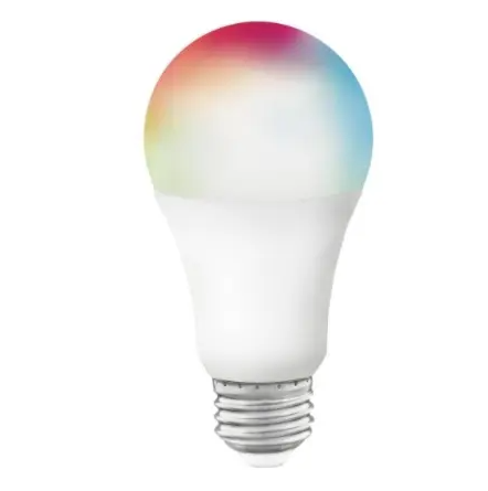 SATCO S11252 Smart LED A19 Bulb, E26, Wattage 9.5W, Lumens 800 lm, Voltage 120V, RGB & Tunable White