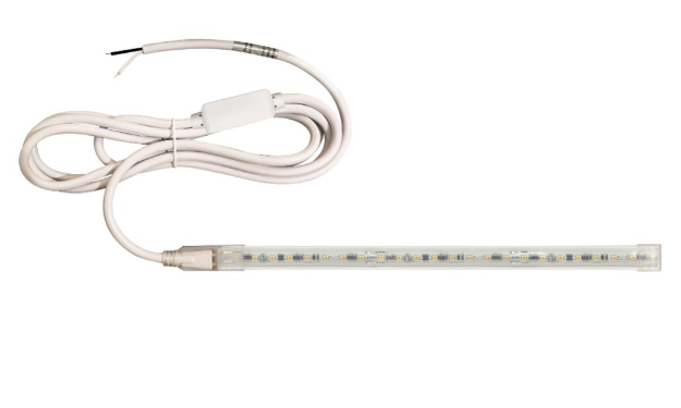 NORA Lighting NUTP13-W37-12-930/HWSP Custom Cut 37-ft Continuous LED Tape Light, 330lm / 3.6W per foot, , w/ Mounting Clips and 8' Hardwired Power Cord w/ Surge Protector, Voltage 120V, Color Temperature 3000k