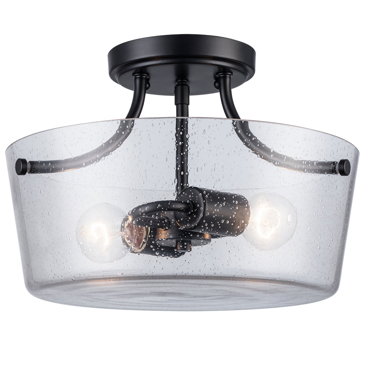 Trans Globe Lighting 80527-2 BK Mod Pod 2 light black semi-flush mount ceiling light