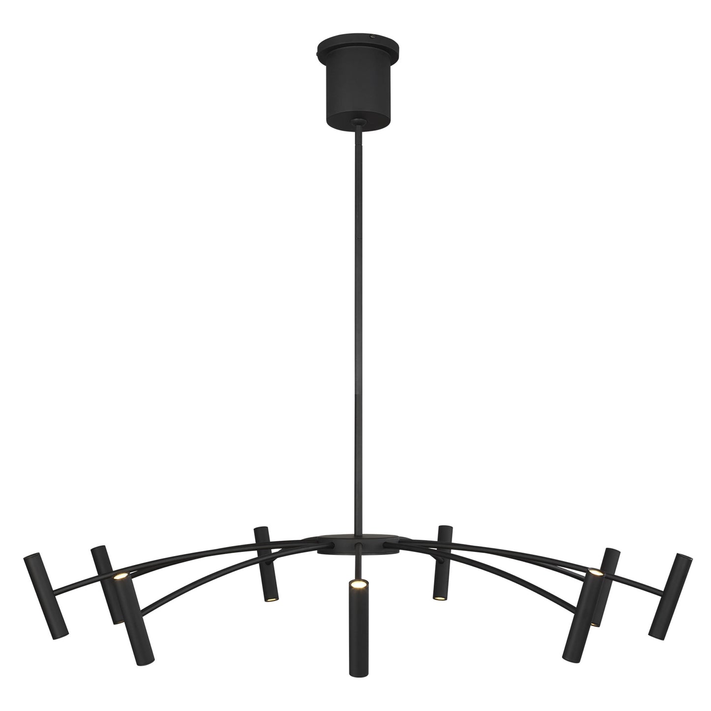 Visual Comfort Architectural 700ARL40B-LED930 Modern Sean Lavin Aerial LED 40.4 inch Matte Black Chandelier Ceiling Light, Integrated LED