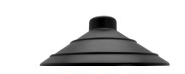 EnvisionLED PL-H-BR-MBL-2 Path Light Cap: Style 2 Brass, Matte Black
