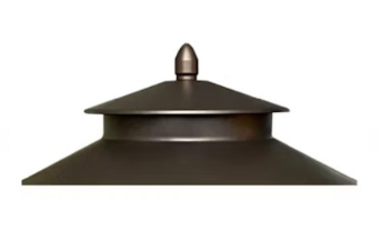 EnvisionLED PL-H-ALM-BZ-DT Path Light Cap Double Top, Aluminum Bronze Finish