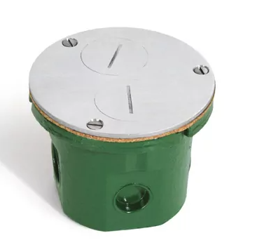 Lew Electric 812-DFB-A Flush Mounted Round Floor Box w/Screw Plug Aluminum Cover