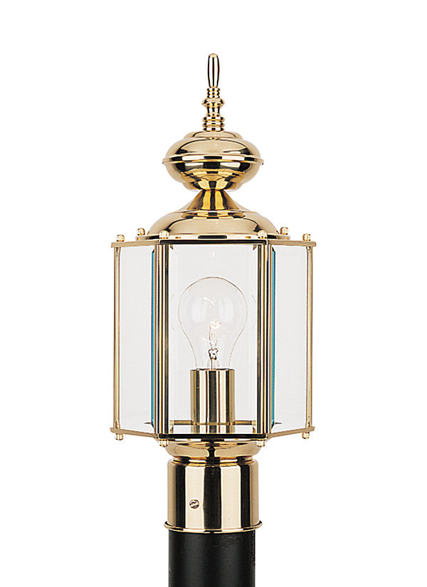 Generation Lighting 8209-02 Classico 1 Light Polished Brass Outdoor Post Lantern