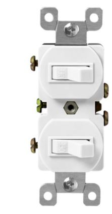 Enerlites 82150-GY Combination 15A Toggle Switches, Single Pole, Gray Finish