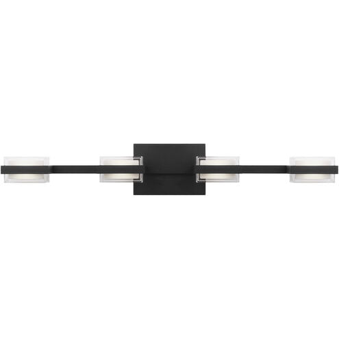 Visual Comfort Architectural 700BCKMD4B-LED930-277 Modern Collection Sean Lavin Kamden LED 31.4 inch Nightshade Black Bath Vanity Wall Light in LED, 90 CRI, Color Temperature 3000K, Voltage 277V