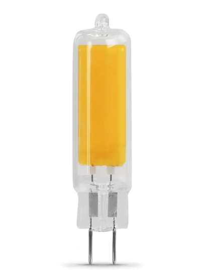 Feit Electric BP50JCD/830LEDG2HDRP 50W Replacement Bright White GY6.35 Base T4 Dimmable Specialty LED Light Bulb, Color Temperature 3000K, Wattage 4.5W, Voltage 120V 6 Pack