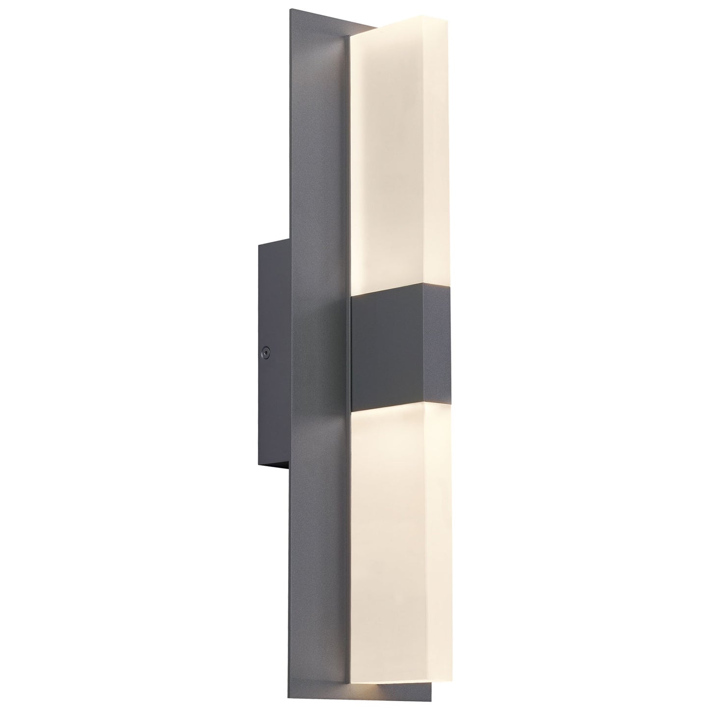 Visual Comfort Architectural 700OWLYT83018DHUNVSSP 18.5” Lyft Outdoor Wall Light, Color Temperature 3000K, Surge Protection, Frosted Charcoal Finish